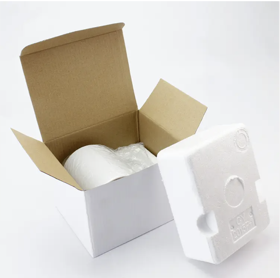 11oz Ceramic coffee mug white box with protective Styrofoam supports - only boxes no mugs