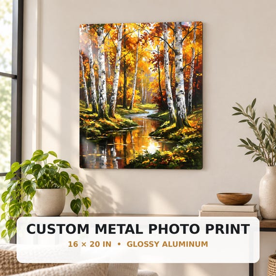 Personalized glossy aluminum wall art example