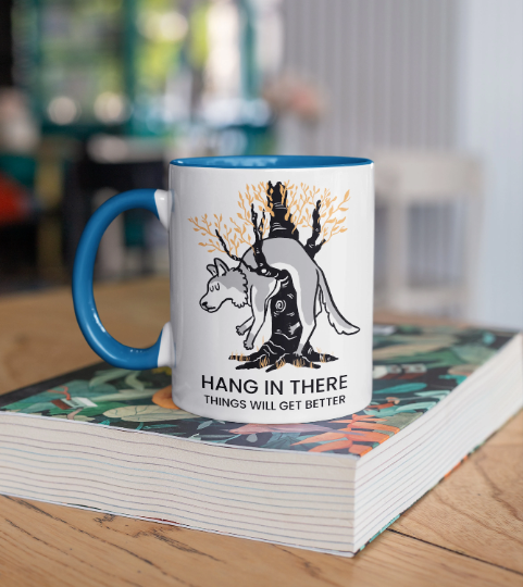 11oz Personalized Black Inner and handle color - ceramic coffee or tea mug- 2 Color accent mug - custom Logo mug - promotional mug
