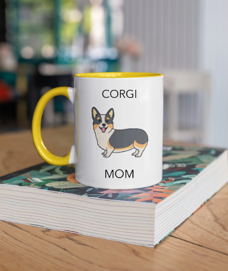 11oz Personalized Black Inner and handle color - ceramic coffee or tea mug- 2 Color accent mug - custom Logo mug - promotional mug