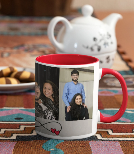 11oz Personalized Black Inner and handle color - ceramic coffee or tea mug- 2 Color accent mug - custom Logo mug - promotional mug