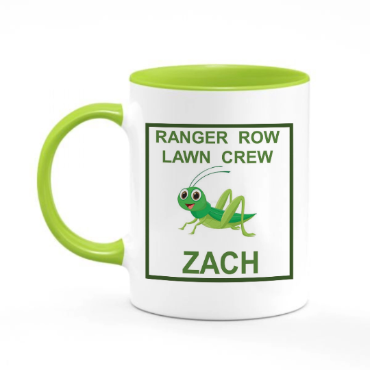 11oz Personalized Black Inner and handle color - ceramic coffee or tea mug- 2 Color accent mug - custom Logo mug - promotional mug