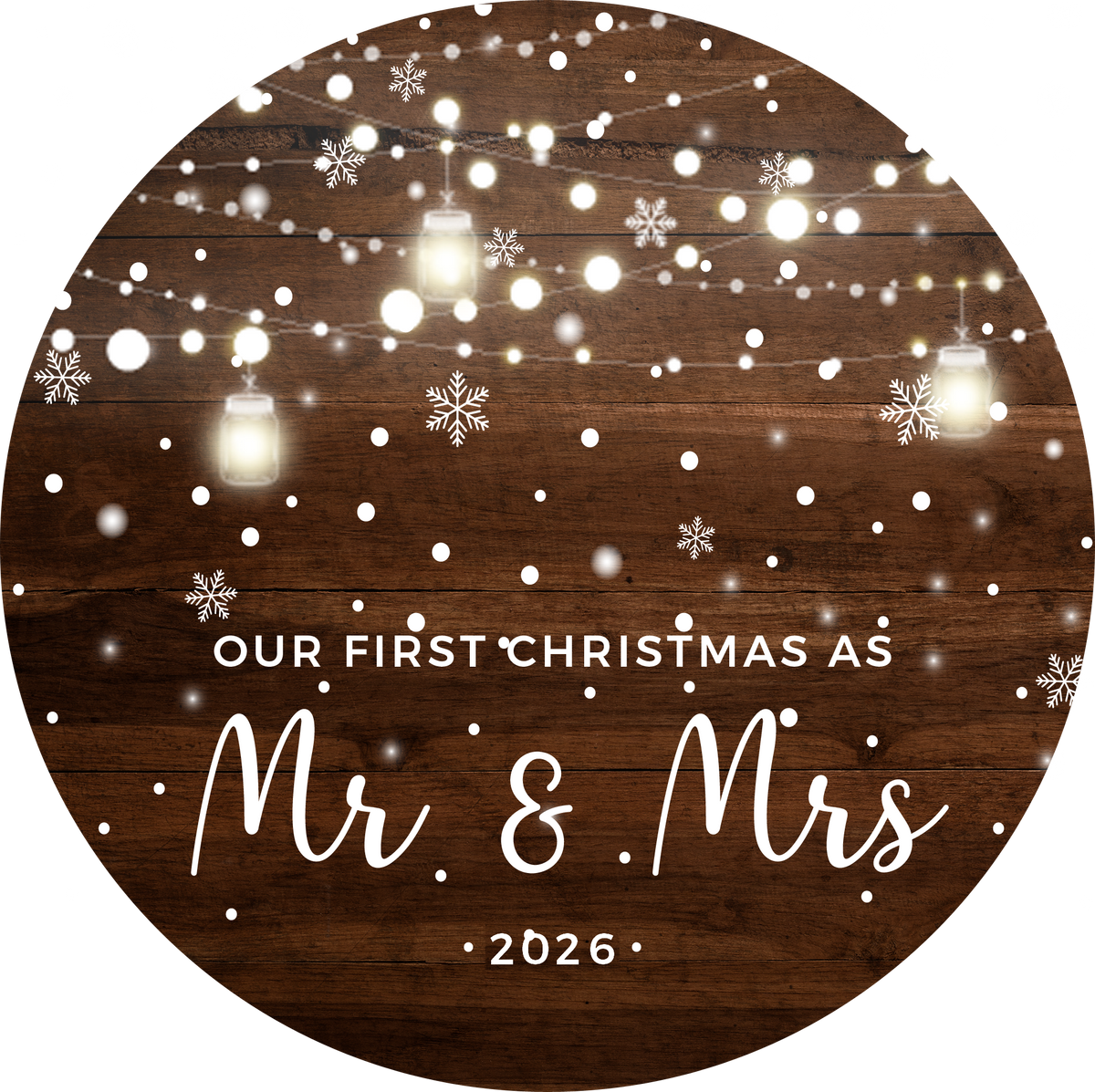 Our First Christmas as Mr and Mrs 2026 ornament design