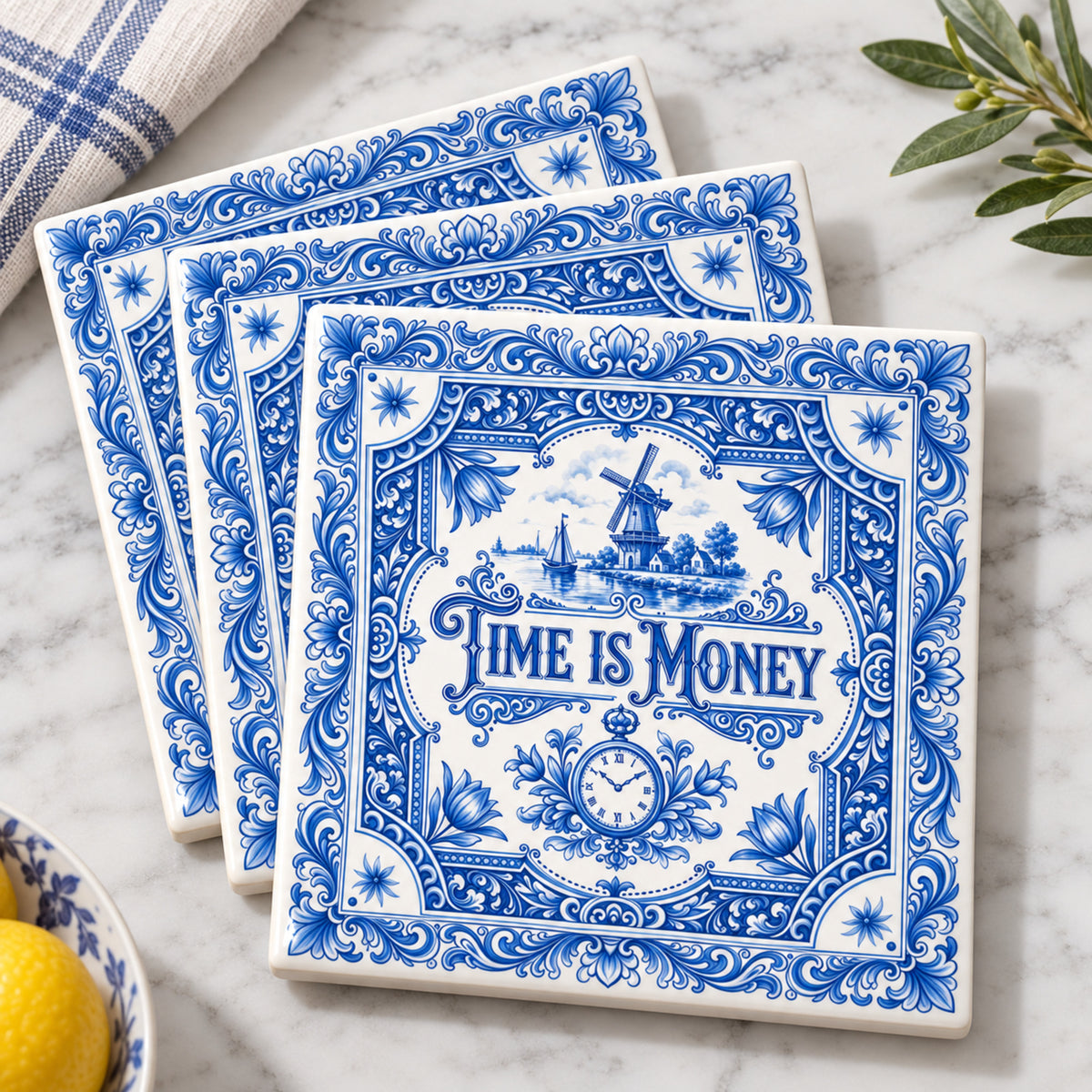 Time Is Money tile set of four hero image