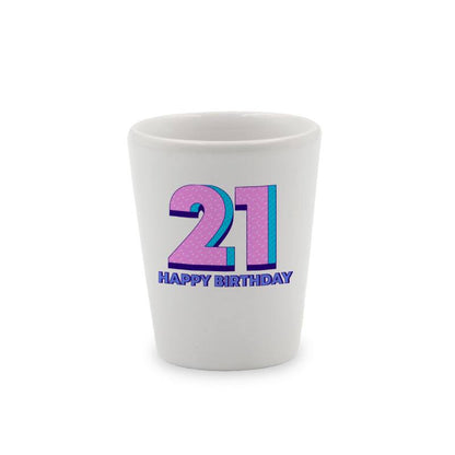 Persoanlized 1.5oz ceramic shot glass - add your own design, picture and text