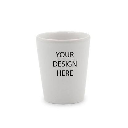 Persoanlized 1.5oz ceramic shot glass - add your own design, picture and text