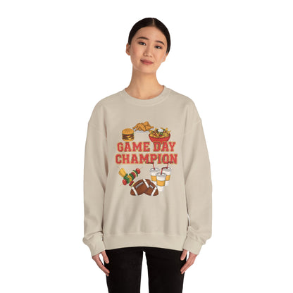 Game Day Champion Crewneck Sweatshirt | Super Bowl Party, Game Day Humor