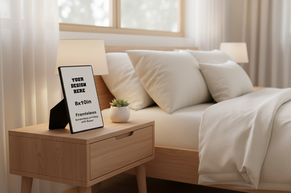 Custom Picture frame borderless printing with easel size 8x10in