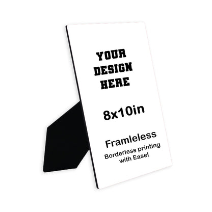 Custom Picture frame borderless printing with easel size 8x10in