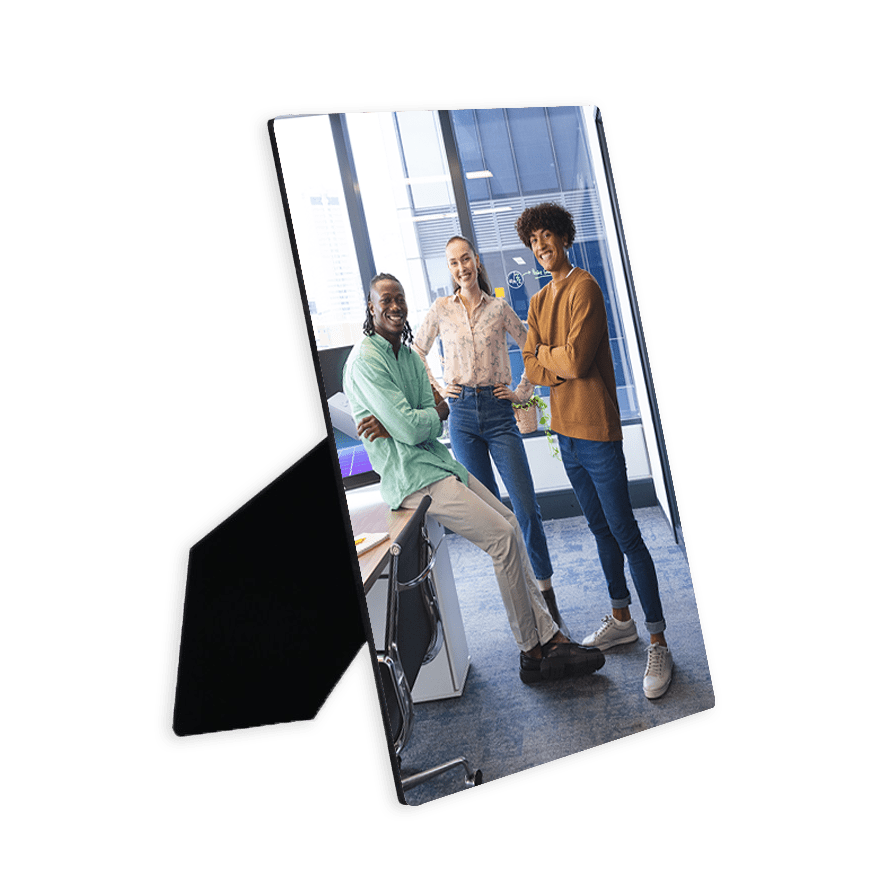 Custom Picture frame borderless printing with easel size 8x10in