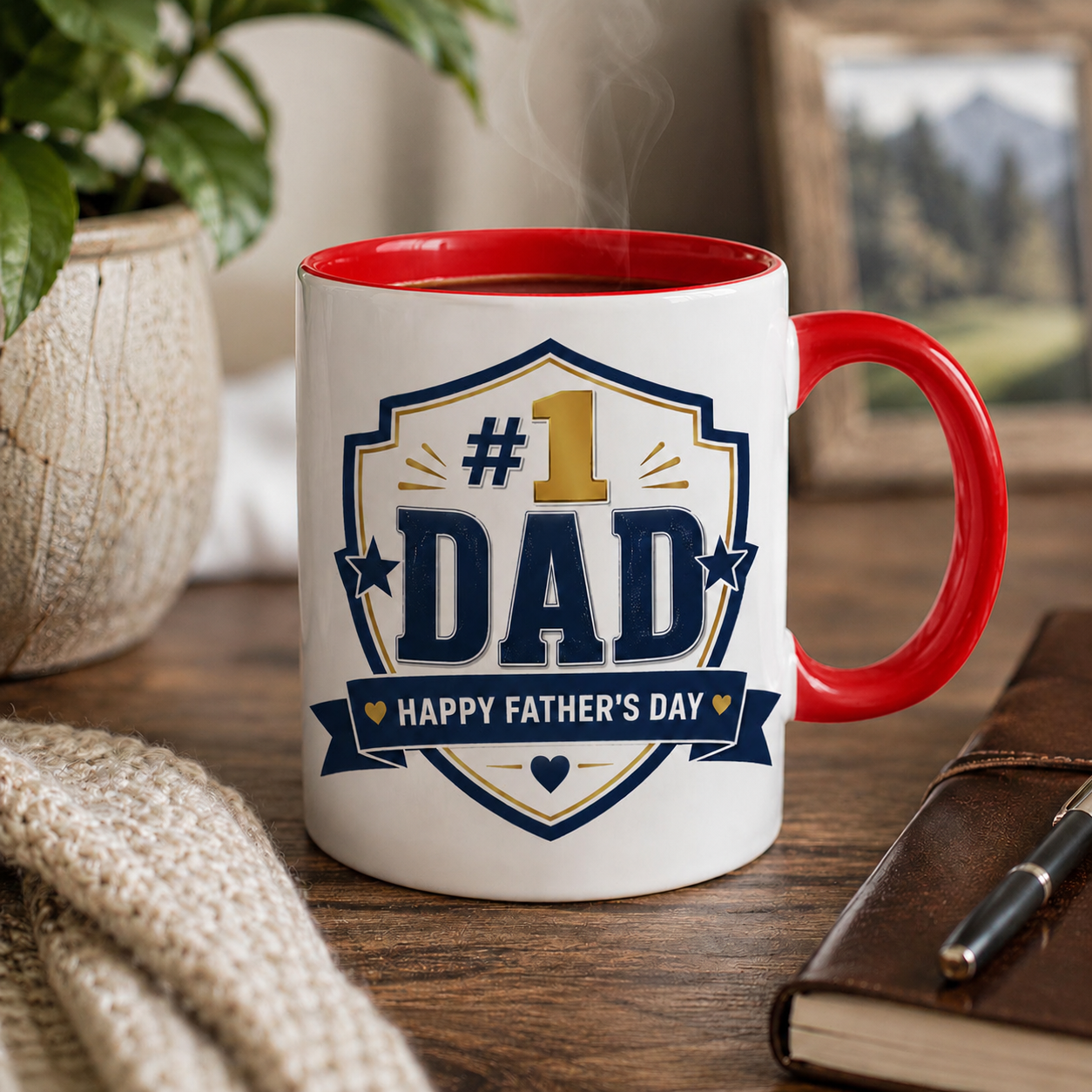 Number one Dad Mug, Father's Day Gift for Dad, Best Dad Ever Coffee Mug, Dad Gift from Kids, Happy Father's Day Mug, 11oz Cup