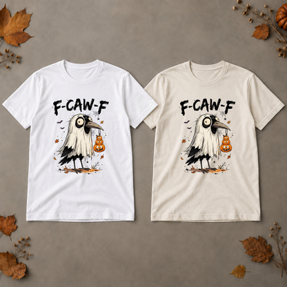 F-CAW-F Raven Halloween Shirt | Funny Crow Graphic Tee