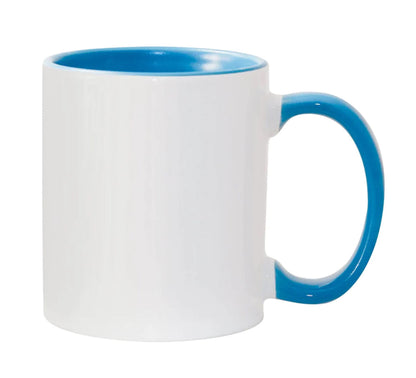 11oz  inner and color handle ceramic sublimation mug blanks - 6mugs with Styrofoam and white boxes