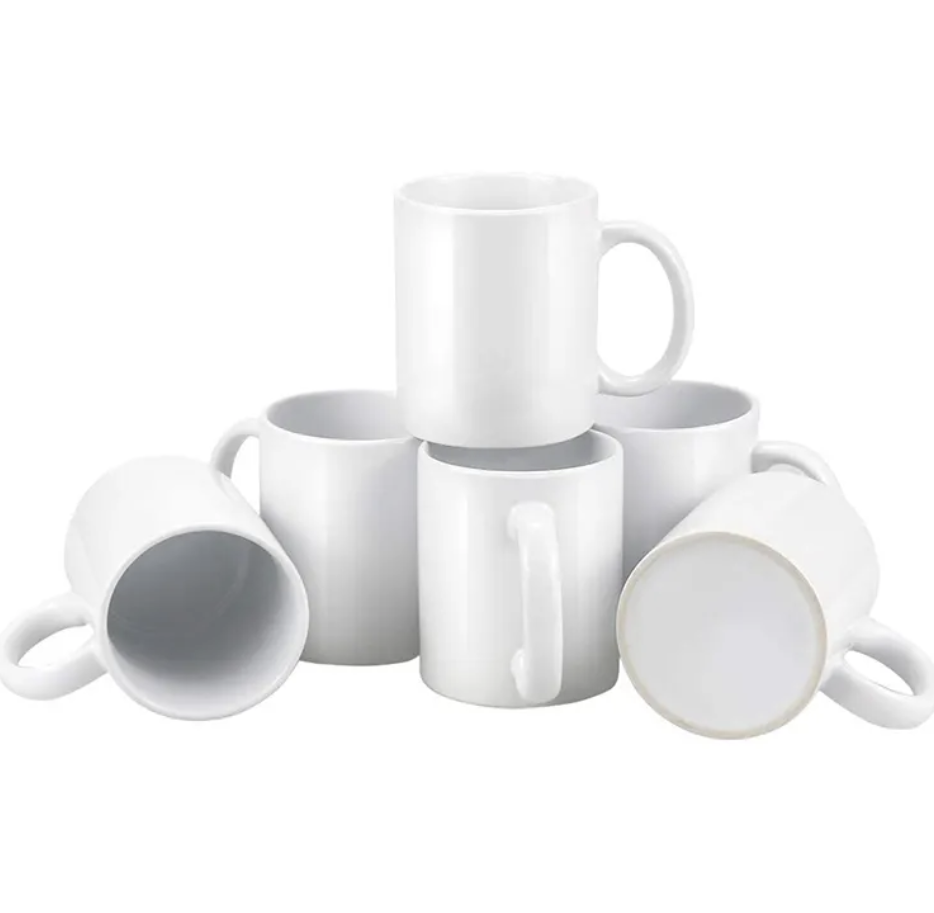 11oz white sublimation ceramic coffee mug blanks - 6 mugs with Styrofoam protection and white box