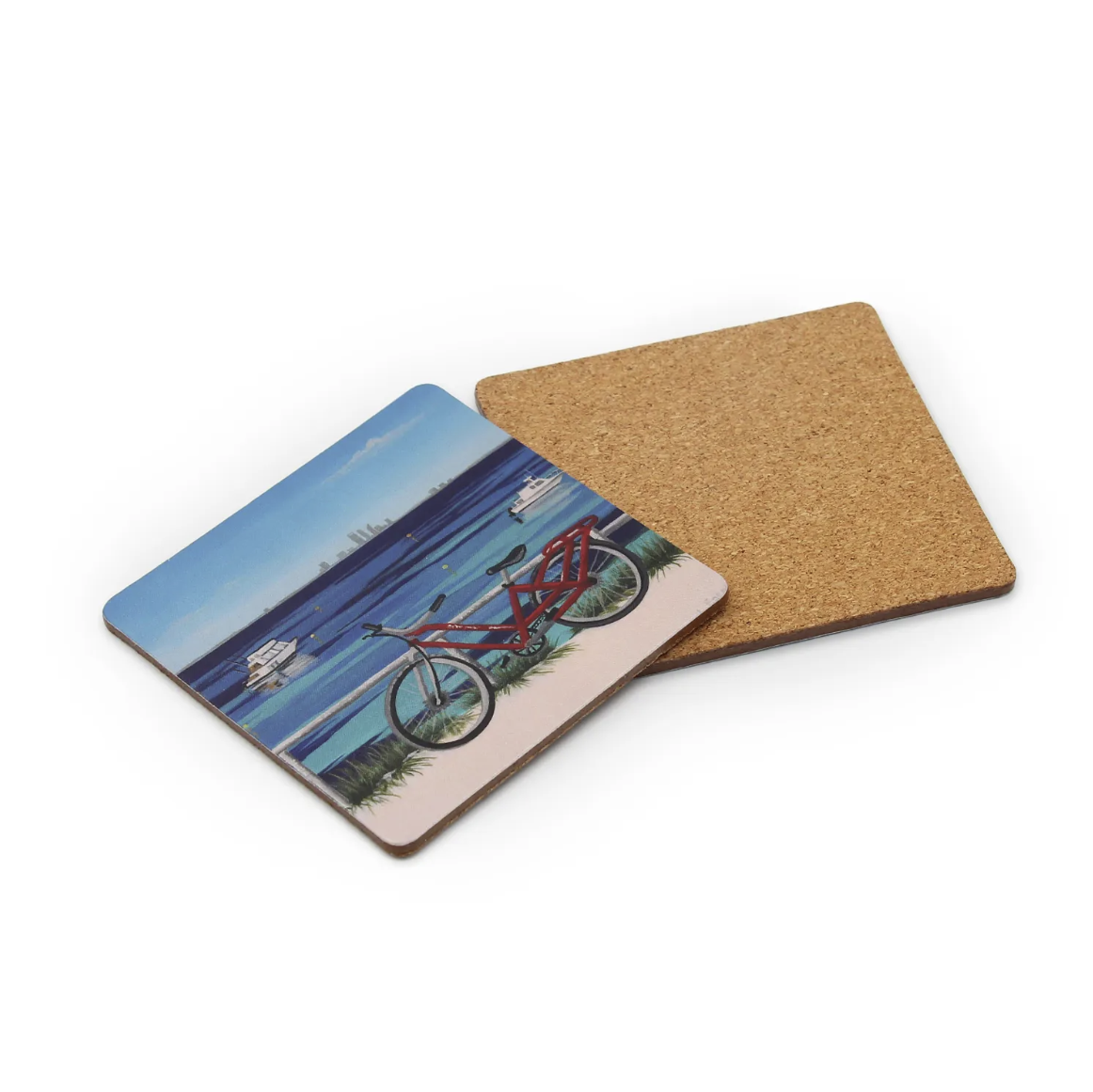 Custom MDF coasters with cork back - customize with your design full color all over print