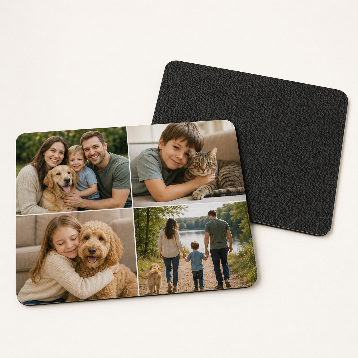 Front print and non-slip rubber backing of a custom mousepad