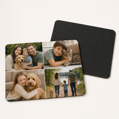 Front print and non-slip rubber backing of a custom mousepad