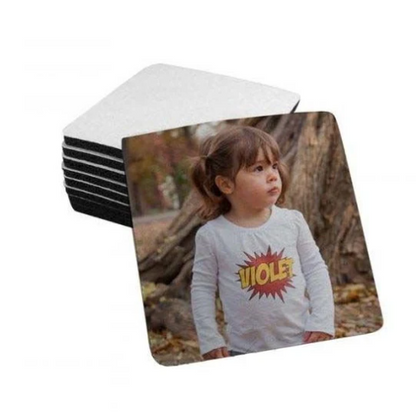 10 Pack Custom Personalized fabric and neoprene bottom coaster - add your design - full color all over print-4in square