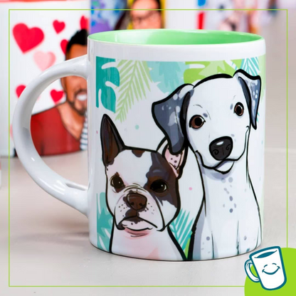 11oz Personalized custom ceramic coffee or tea mug - add your own photos or logos and text - FBA fulfillment available