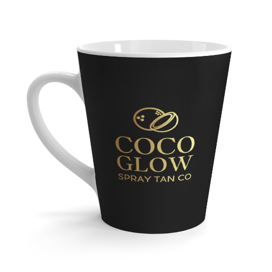 Personalized 12oz white latte custom ceramic coffee or tea mug - add your own photos or logos and text