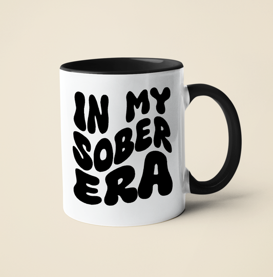 11oz Ceramic Coffee mug - In My Sober Era - Sobriety mug - Sober Coffee Mug for men and women