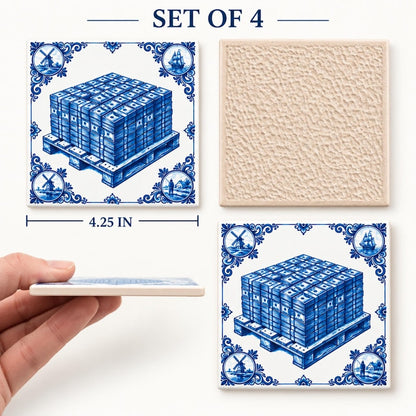 Money art tile dimensions and textured back