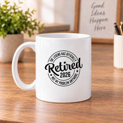 Retired 2026 design at 2 inch width on white 11oz mug